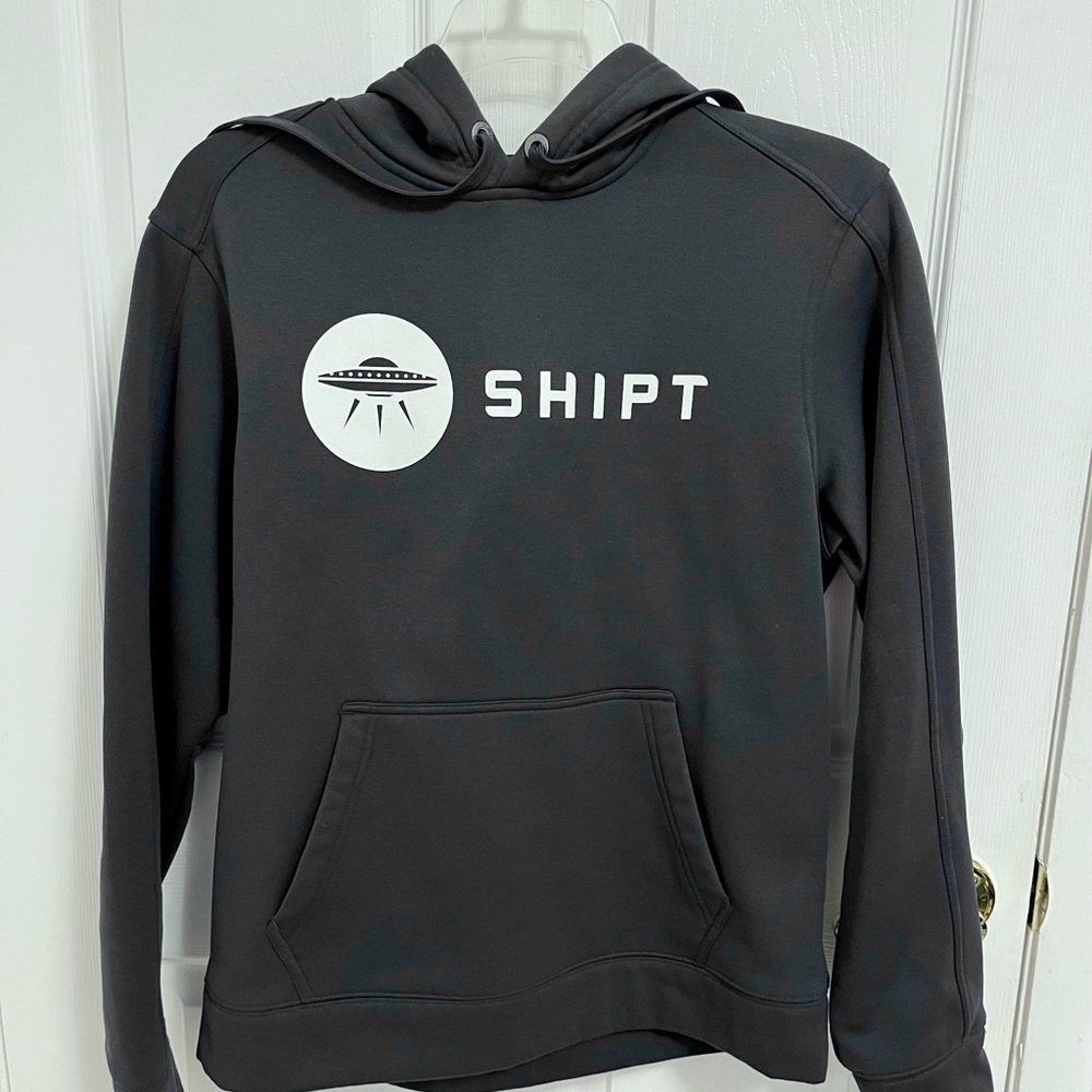 Shipt Gray Long Sleeve Hoodie UFO Logo - Men’s Small S - Hooded Sweatshirt 🛸🛸🛸